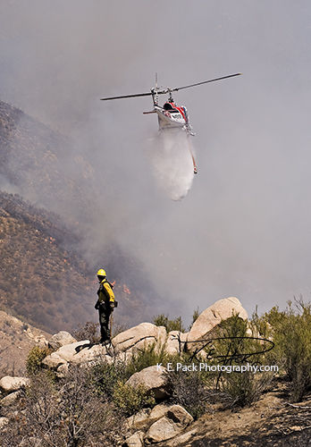 Cal-Fire helo 301 and USFS firefighter